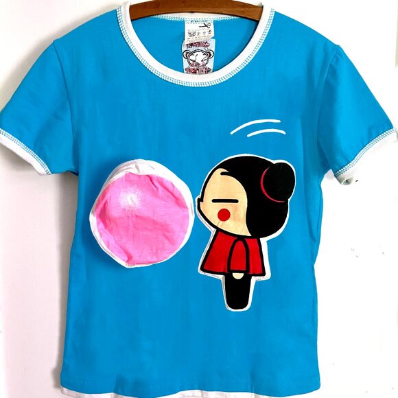 RARE PUCCA BUBBLEGUM - T-shirt with Cute Zipper-Pocket - NEW! - Picture 1 of 9